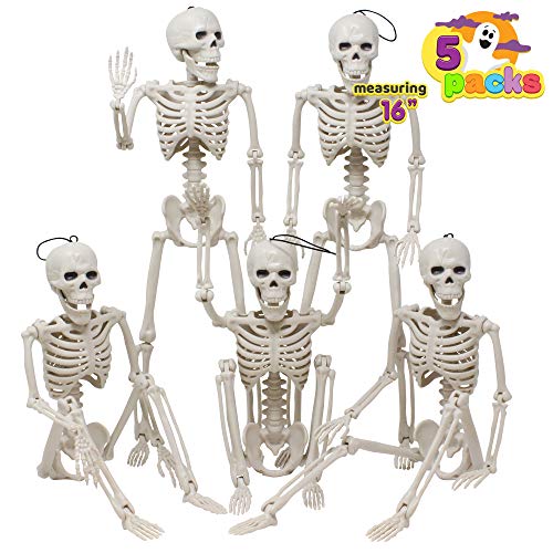 Full Body Posable Joints Skeletons 5 Packs for Halloween Decoration