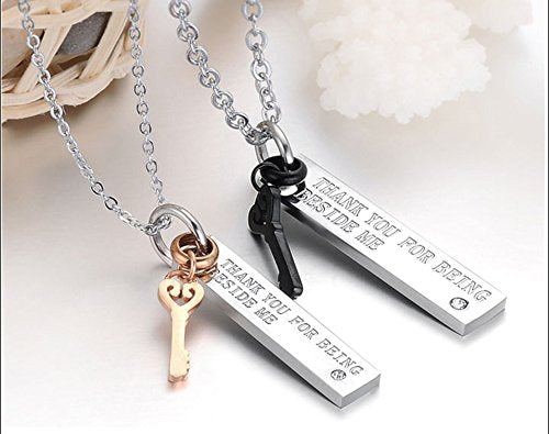 Matching Couples Necklace Titanium Stainless Steel