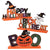 3 Pieces Happy Halloween Wooden Centerpiece Signs Decoration