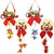 4 Pieces Christmas Jingle Bell Door Hangers Decorations