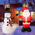 4 FT Lighted Christmas Inflatable Santa Claus and Snowman, Outdoor Holiday Decorations Inflatable Yard Decorations