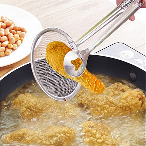 Stainless Steel Fried Food Oil Scoop Kitchen Gadget & Barbecue Brush