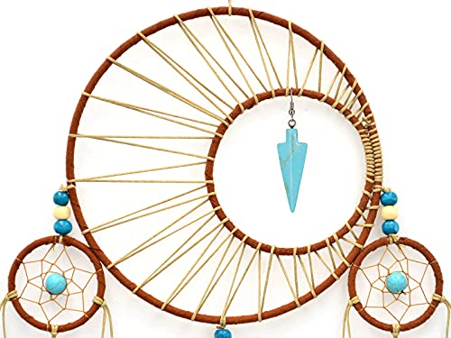 Large Dream Catcher Blue Turquoise Wall Decoration 23"