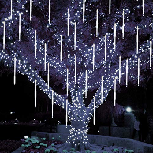 Star Meteor Shower Rain Lights, 30cm 8 Tubes 144 LED Valentine Lights  Icicle Snow Falling Christmas Lights Outdoor Raindrop Lights, Xmas Wedding  Party Tree Holiday Decoration 