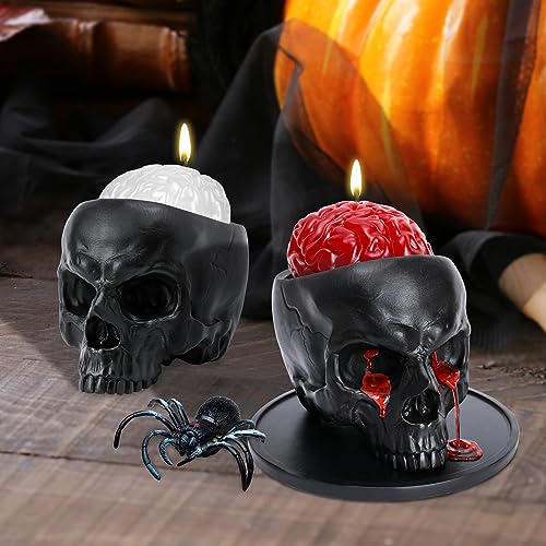 Halloween Candle, Skull Bleeding Candle Gothic Decorations for Home Table Farmhouse