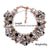 Vintage Chunky Chain Choker Collar Bib Crystal Rhinestone Statement Necklace