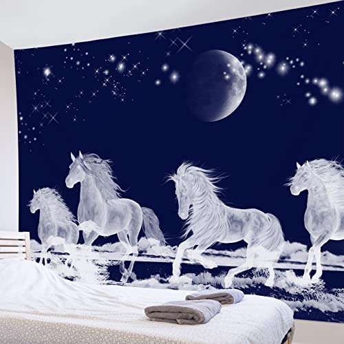 Galloping Horse Tapestry for Wall Decor,60Wx40H Inches