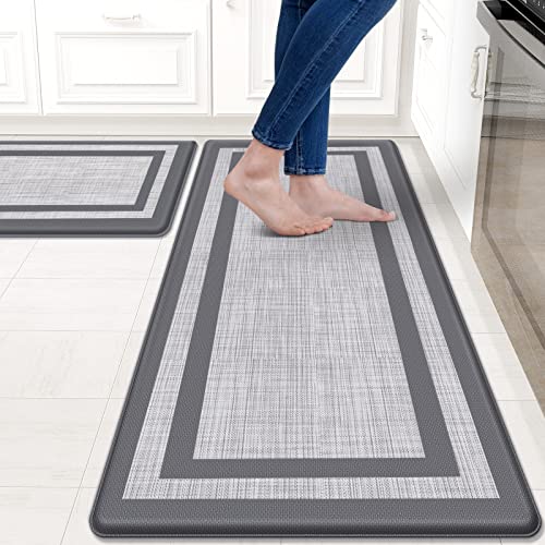 Cushioned Anti-fatigue Kitchen Rugs, Waterproof Non-slip Mats And