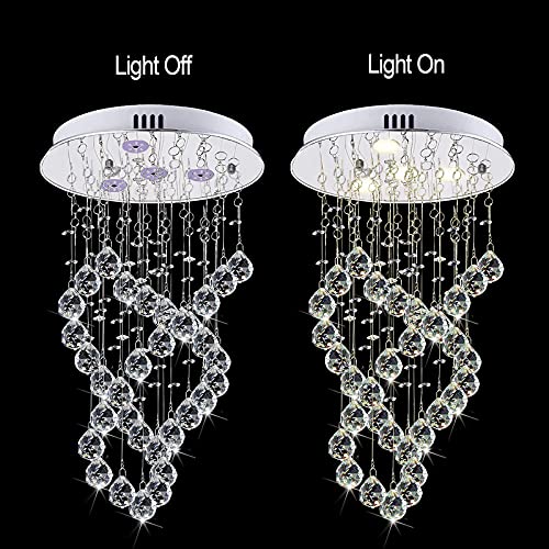 4-Lights Modern Raindrop Crystal Chandelier