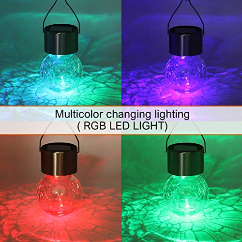 8 Pack Christmas Solar Hanging Ball Lights with Umbrella Clips