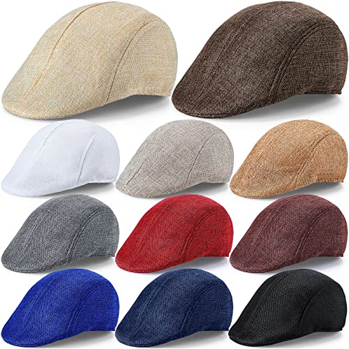 11 Pieces Men's Flat Cap Ivy Irish Hats