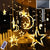 Star Solar Lights 138LED  Christmas Curtain Lights Decoration