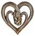 Heart Holding Hands Wall Decoration - Faux Wood Finish