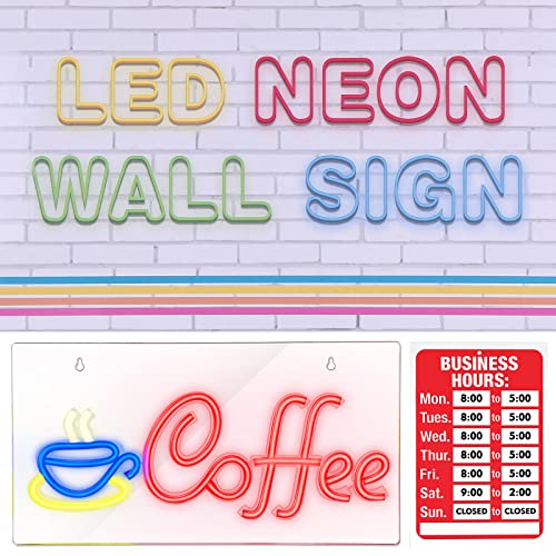 Coffee Neon Sign, Bright LED Light - USB Powered