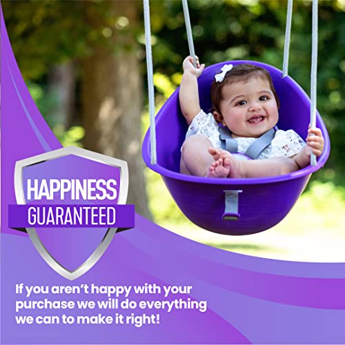 Your Child's First Swing w/ Blister Free Rope & 3-Point Safety Harness