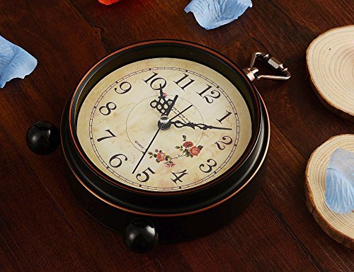 Vintage Alarm Clock, Analog Silent Small Desk Clock Battery Operated