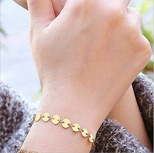 12 Pcs Gold Handmade Adjustable Chain Charm Bracelet Set