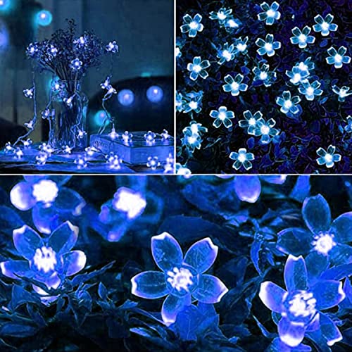 Waterproof Solar Flower Christmas String Fairy Lights