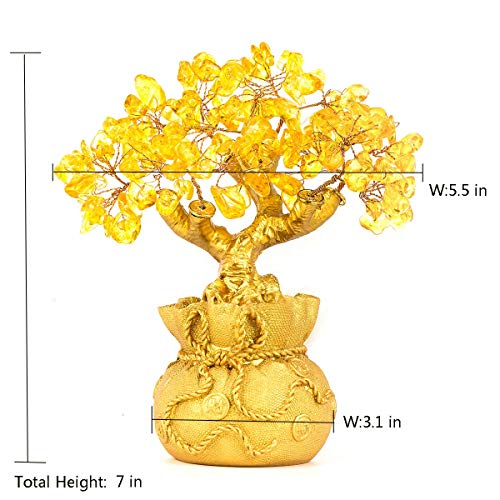 Feng Shui Money Tree Office Home Table Feng Shui Decoration Crystal Money Tree for Wealth and Good Luck