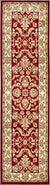 Traditional Oriental Classic Intricate Design Area Rug, 2 ft 7 x 10 ft, Red/Tan