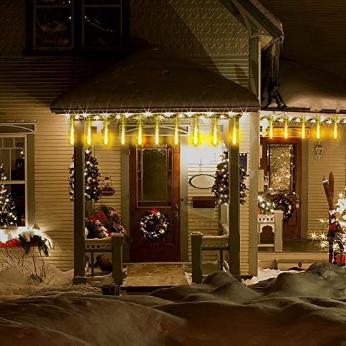 Meteor Shower Lights 12 inch 8 Tube 192 LED Icicle Christmas Lights