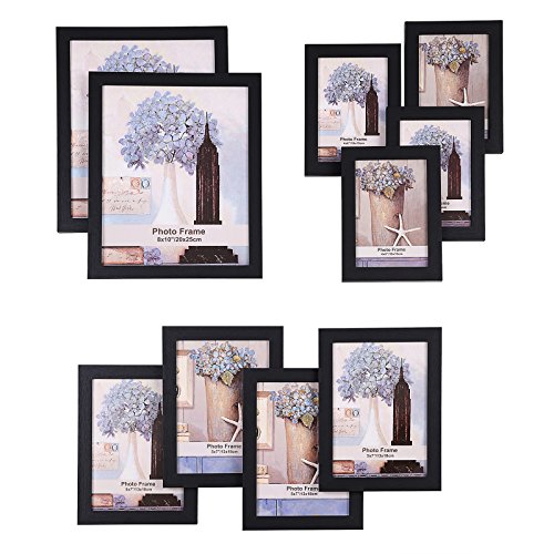 Picture Frames, Set of 10, Two 8 x 10 Inch, Four 5 x 7 Inch, Four 4 x 6 Inch for Home Decor