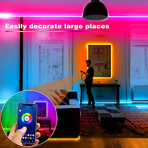 Smart Led Strip Lights Sync to Music Color Changing w/ App Control