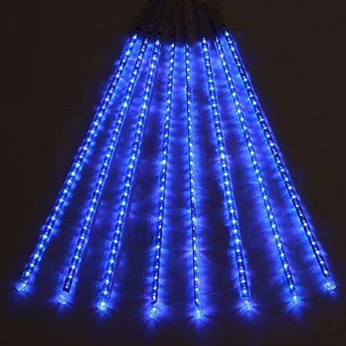 8 Tubes 288 LED Meteor Shower Rain Lights, 30cm Iciclelights Snow Falling Christmas Lights