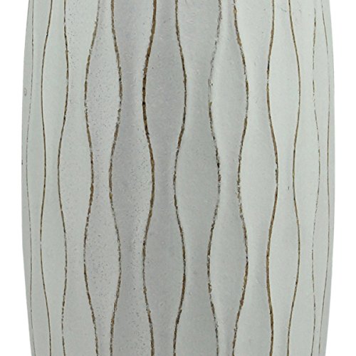 Beach Nostalgia Weathered Pale Ocean Wood Vase, Light Blue