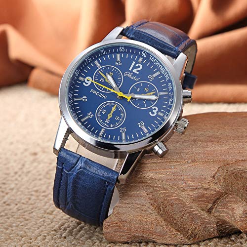 6 Pack Men's Leather Quartz Wrist Watch