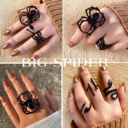 Black Goth Punk Rings for Men/Women