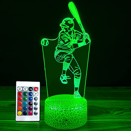 Basketball/Baseball Night Lights 16 Colors Change w/ Remote Control Optical Illusion Bedside Lamps