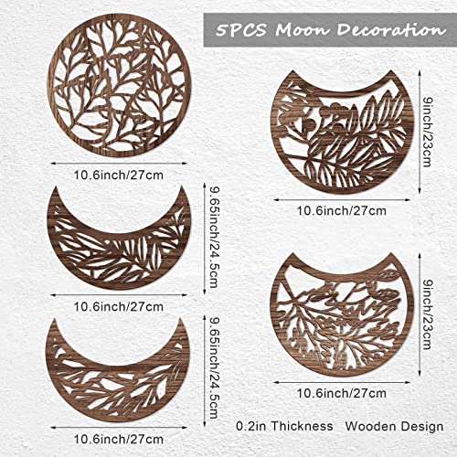 5 Pieces Moon Phases Decoration