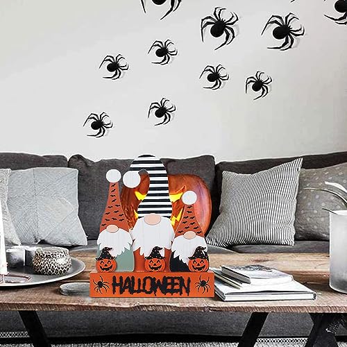 Halloween Decorations Indoor, Large Decorative HALLOWEEN Wood Sign with Ghosts and Spooky Cat