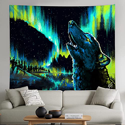 All-seeing eye fluorescent tapestry, omniscient eye, aurora color timberwolf blacklight tapestry,