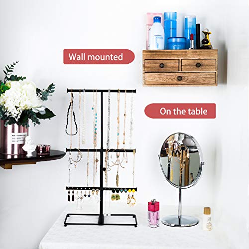 3 Tier Jewelry Metal Tree Stand Organizer