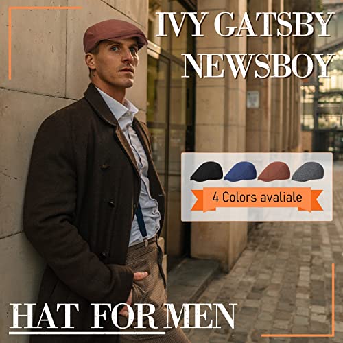 4 Pieces Men's Flat Cap Ivy Newsboy Hat