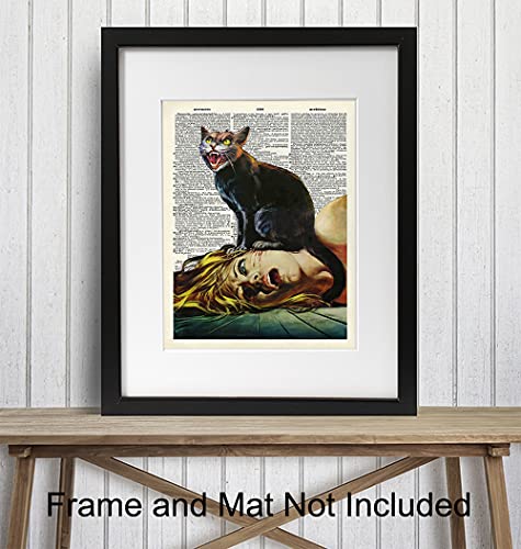 Cat Horror Movie Wall Art Creepy Gothic Goth Scary Movie Poster