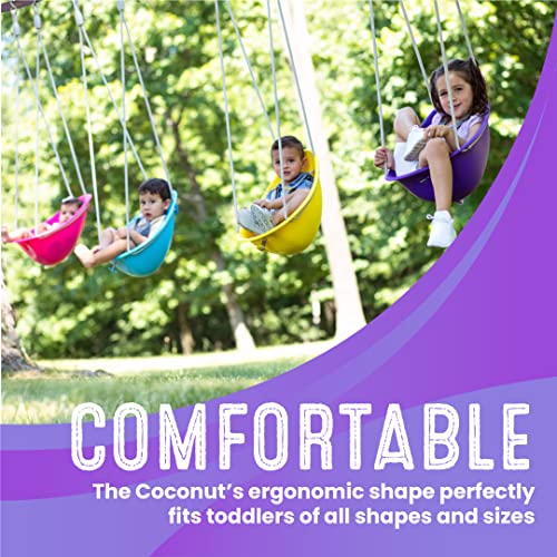 Your Child's First Swing w/ Blister Free Rope & 3-Point Safety Harness