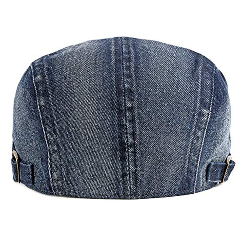 Men's Denim Newsboy Beret Hat Flat Ivy Gatsby Cabbie Driving Cap