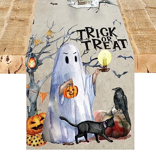 Halloween Table Runner Halloween Decorations Indoor Table Runner Long Linen Farmhouse Style