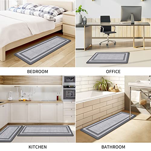 2Pcs Kitchen Floor Mat Anti-Fatigue Non Slip Cushioned Kitchen