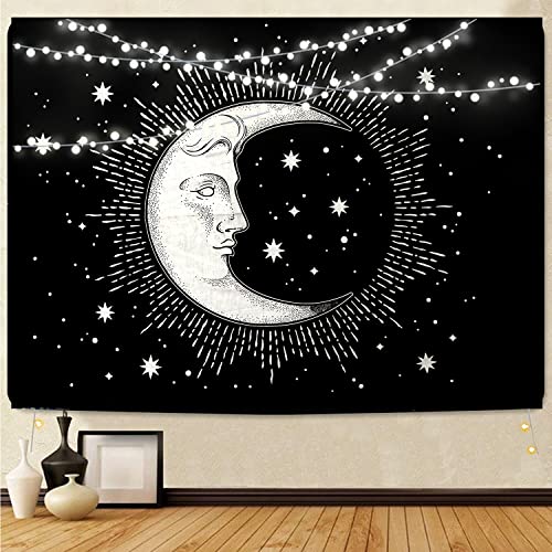 Moon Psychedelic Tapestry for Home Decoration (30 x 40 inches)