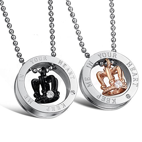 Matching Couples Necklace Titanium Stainless Steel