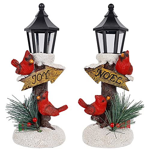 2 Pack Christmas Lighted Red Cardinal Decoration