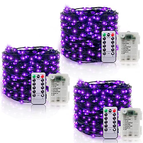 3 Set  Halloween Lights, w/ Remote & Timer 8 Modes Total 180 LED 59 Ft