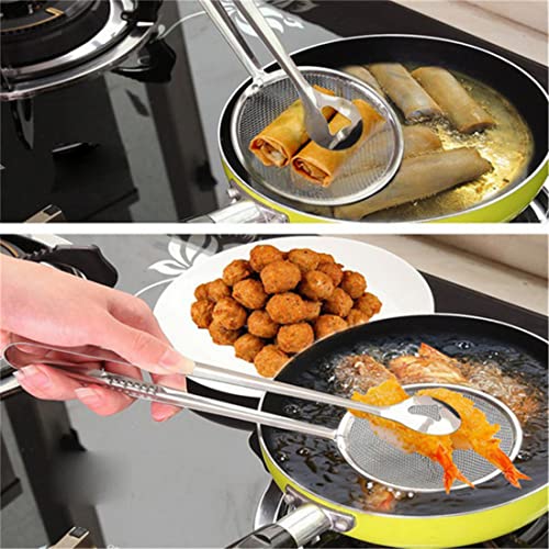 Stainless Steel Fried Food Oil Scoop Kitchen Gadget & Barbecue Brush