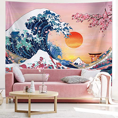 The Great Wave Japanese Ocean Wave Tapestry Wall Decorations