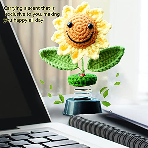 Sunflower Crochet Handmade Car Accessories Dashboard Decoration