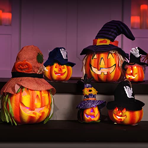 6 Pack Light up Jack-o'-Lantern Halloween Decoration